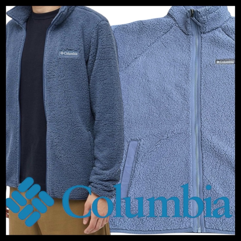 Columbia Smoke Blue Rugged Ridge Sherpa Fleece Jacket (M) - Picture 4 of 14